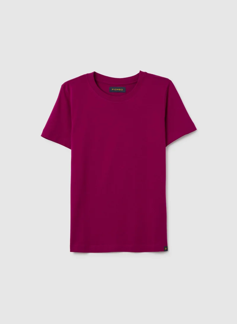 او في اس OVS Purple Pure Cotton Regular Fit T-Shirt